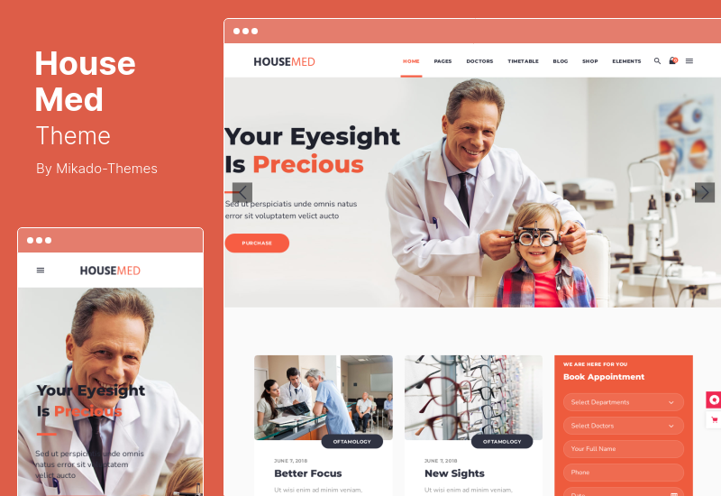 Tema HouseMed - Tema WordPress médico e de saúde
