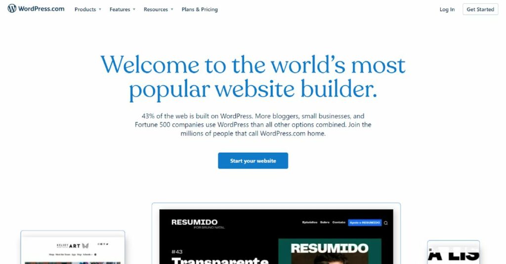 wordpress.com-Startseite