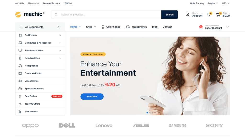 8+ أفضل موضوع WordPress متعدد البائعين للسوق عبر الإنترنت 8 machic 589