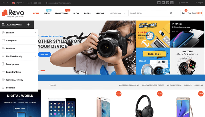 8+ أفضل موضوع وورد بريس متعدد البائعين لسوق الإنترنت 10 Marketplace theme WordPress