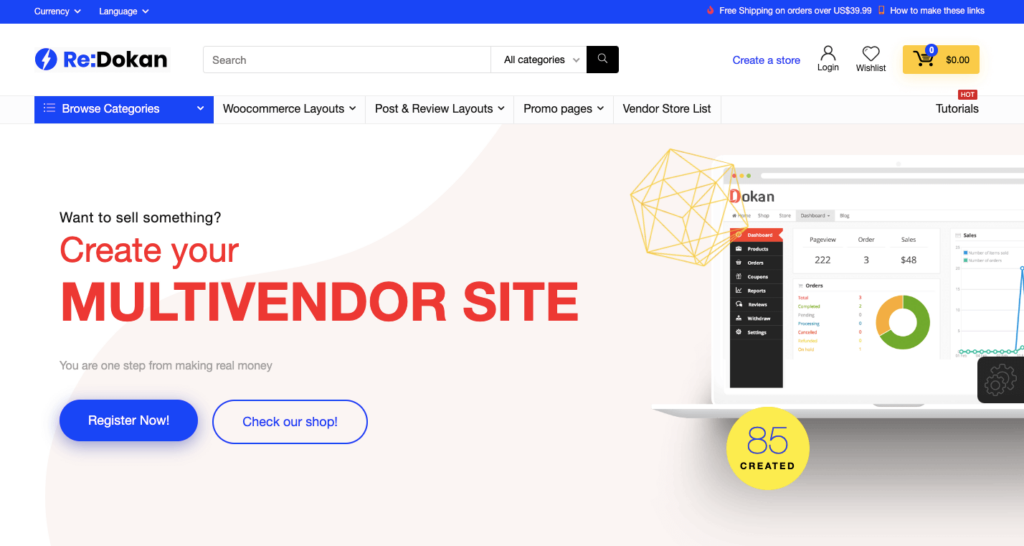 8+ أفضل موضوع وورد بريس متعدد البائعين لسوق الإنترنت 3 rehub 482