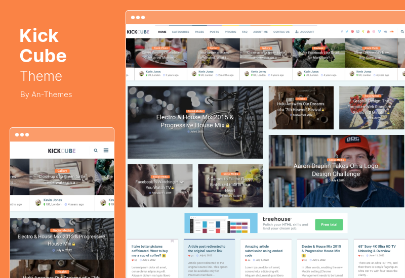 KickCube Theme - Tema de WordPress para compartir contenido de usuario y membresía