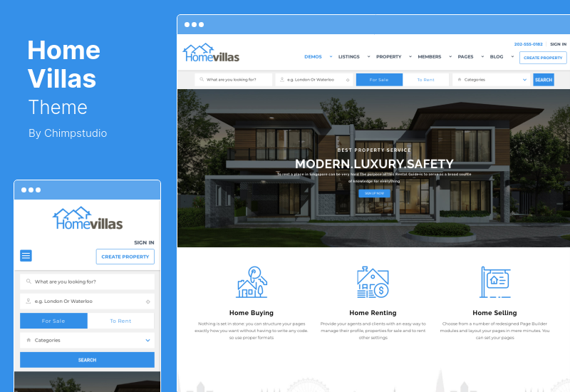 Home Villas Theme - Tema de WordPress para bienes raíces