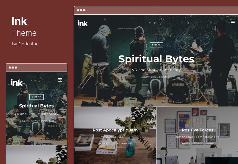 Ink Theme - Un tema de WordPress Blogging para contar historias