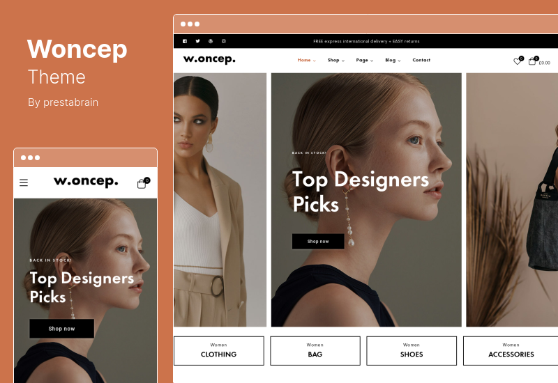 Tema Woncep - Tema WordPress Fashion WooCommerce