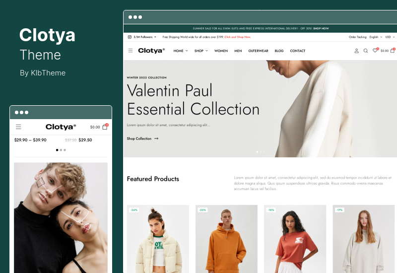 Clotya Theme - Tema WooCommerce eCommerce Toko Fashion