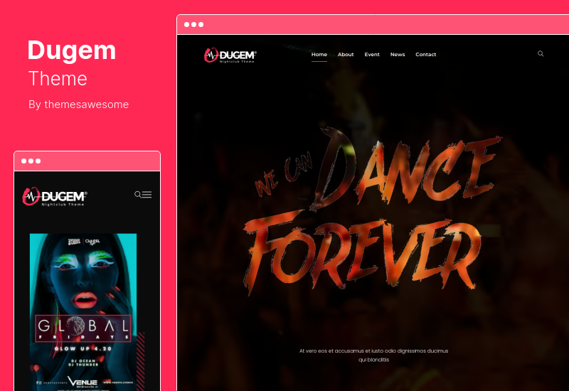 Thème Dugem - Thème WordPress Dance Night Club
