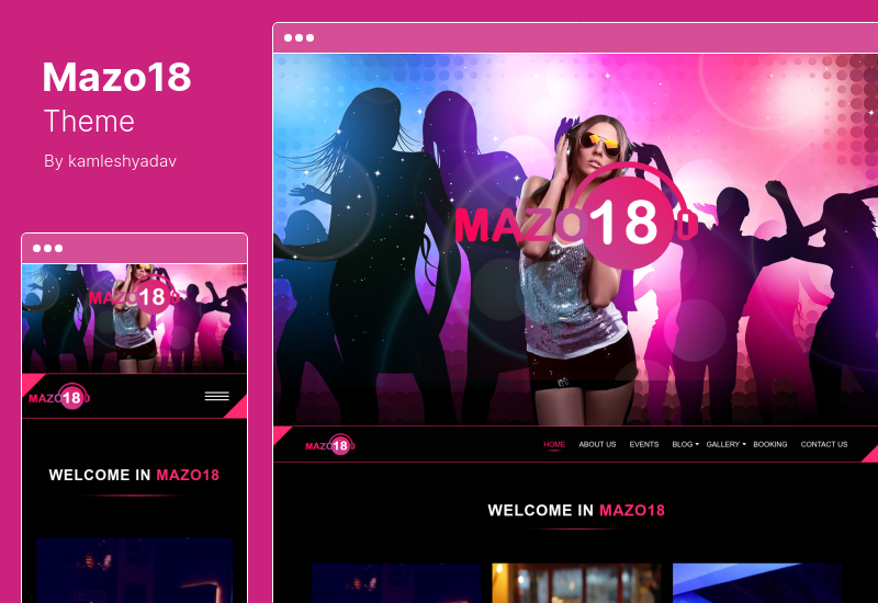 Thème Mazo18 - Thème WordPress Night Club