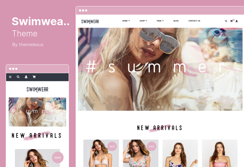 Motyw strojów kąpielowych - SummerShop WooCommerce Motyw WordPress