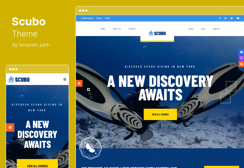 Motyw Scubo - Motyw WordPress Centrum nurkowania