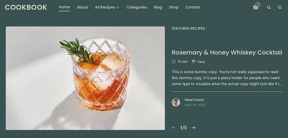 食谱 WordPress 主题