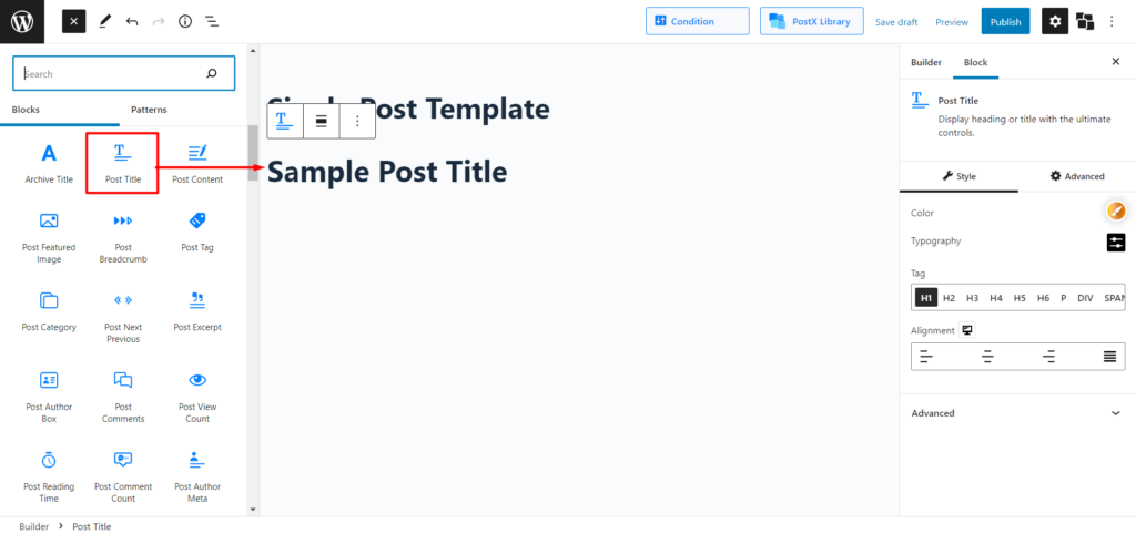 Cómo crear y personalizar la plantilla de publicación de WordPress 2 Post Title