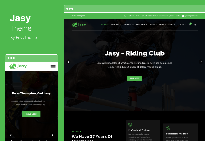 Jasy Theme - Horses & Stables WordPress 主题