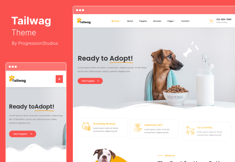 Tailwag 主题 - Dog Breeder WordPress 主题