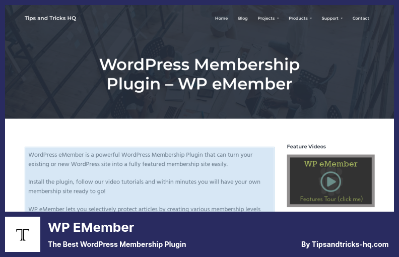 WP eMember Plugin - أفضل مكون إضافي لعضوية WordPress