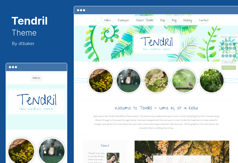 موضوع Tendril - مدونة إبداعية مرسومة يدويًا وموضوع WordPress للتسوق