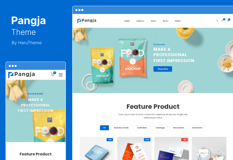 Pangja Theme - سمة Print Shop WordPress