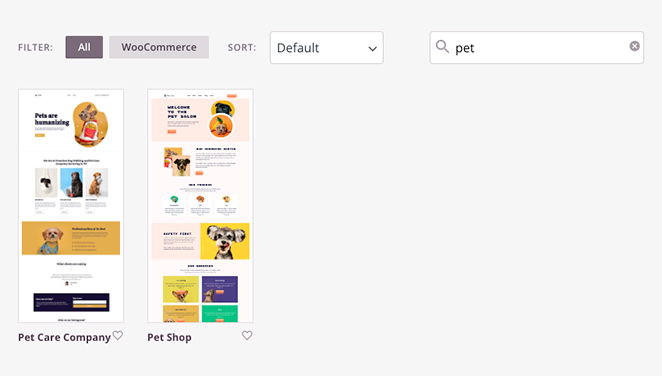 ابحث عن مجموعات موقع SeedProd