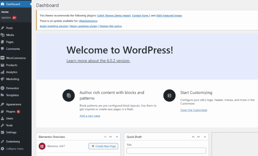 ouvrir la page de paiement WooCommerce