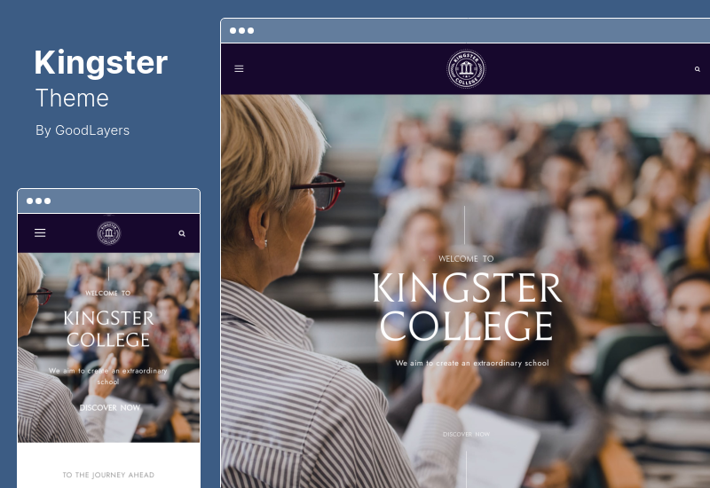 Kingster 主題 - 適用於大學、學院和學校的 LMS 教育 WordPress 主題