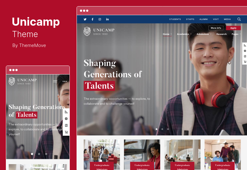 Unicamp 主題 - 大學和學院 WordPress 主題