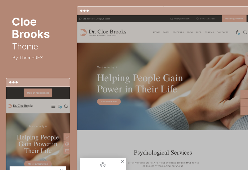 Cloe Brooks Theme — WordPress тема психологии, консультирования и медицины