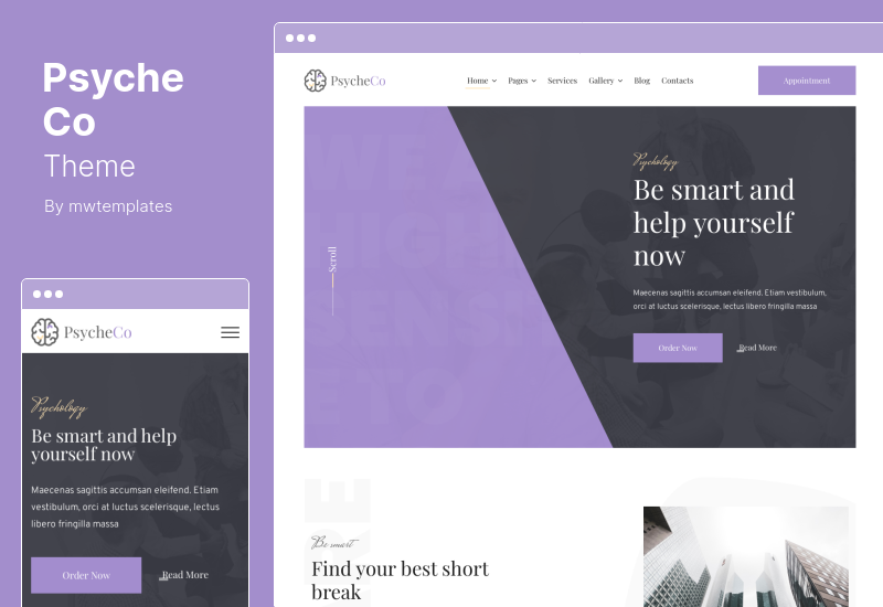 PsycheCo Theme - Тема WordPress для психологии и консультирования