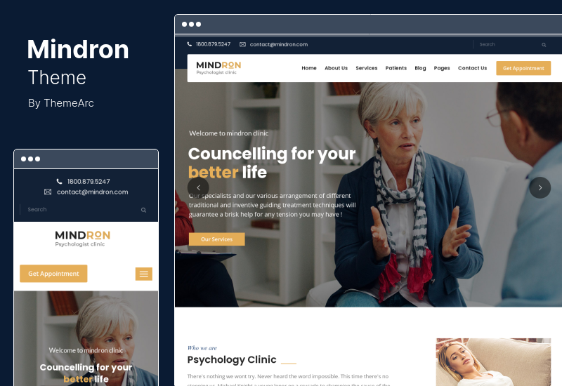 Mindron Theme — тема WordPress для психологии и консультирования