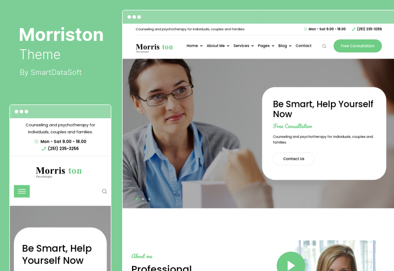 Morriston Theme — тема WordPress для психолога и консультирования