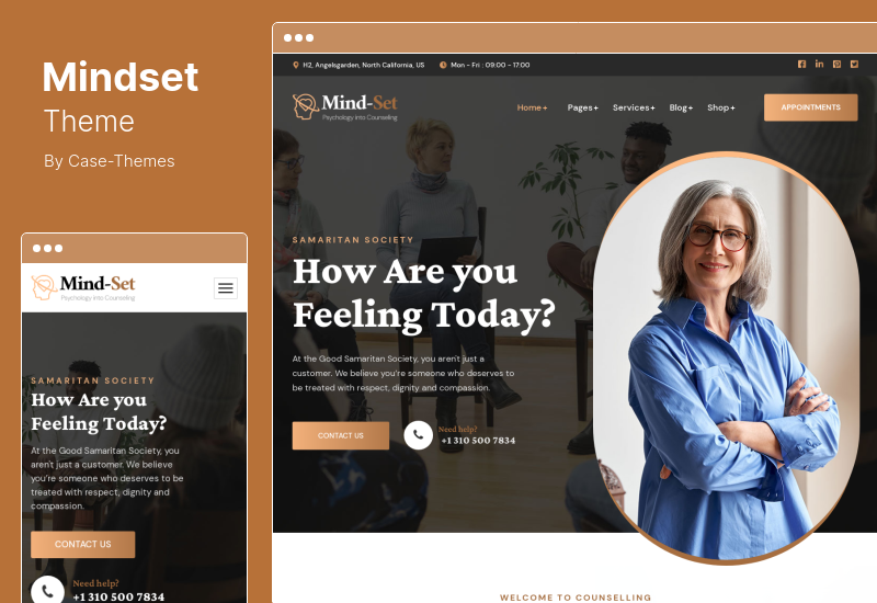 Mindset Theme - Психология и консультирование wordPress Theme