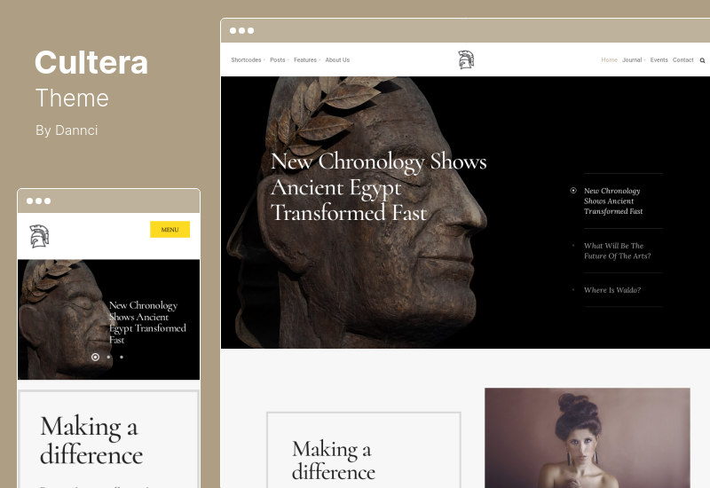 ธีม Cultera - ธีม WordPress ศิลปะและวัฒนธรรม