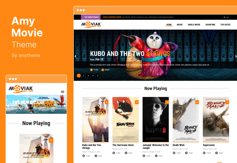 ธีม AmyMovie - ธีม WordPress ภาพยนตร์และภาพยนตร์