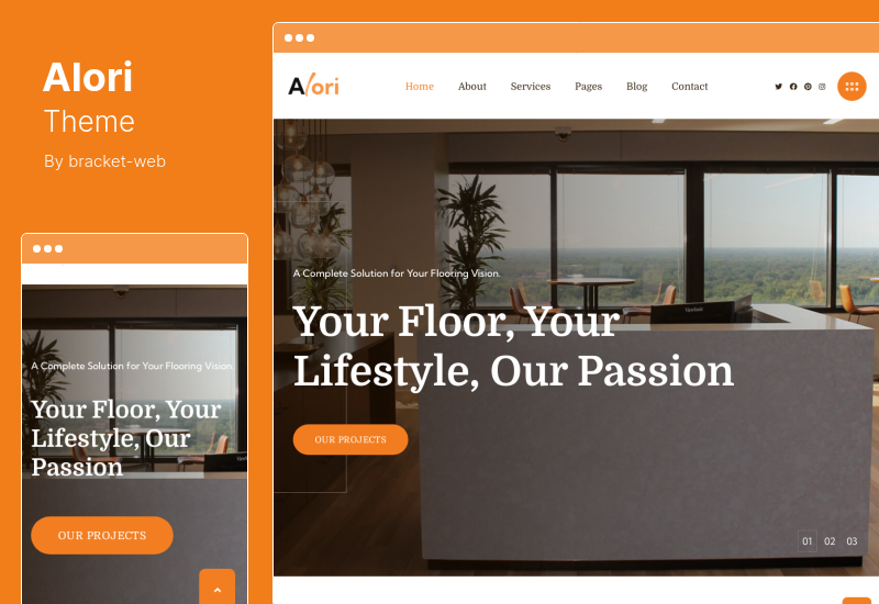 Alori 主题 - 地板和瓷砖 WordPress 主题