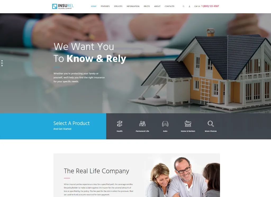 InsuRel - WordPress-Theme für Versicherungen und Finanzen