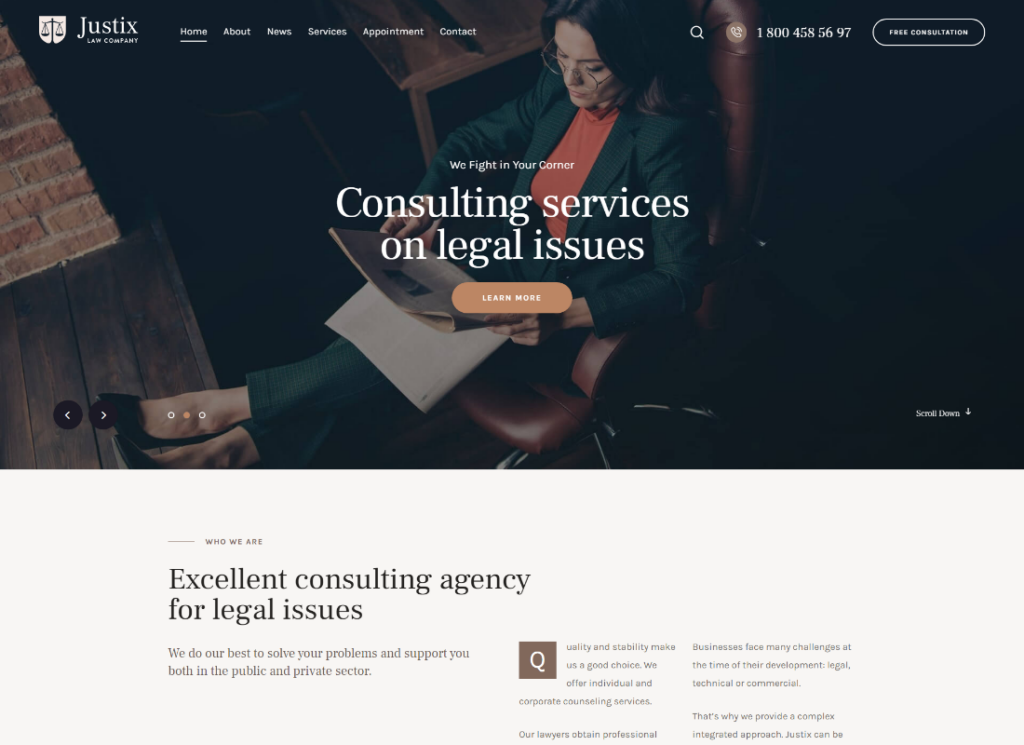 Qwery - Mehrzweck-Business-WordPress-Theme