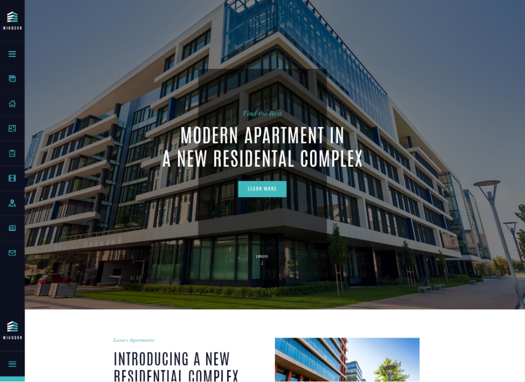 Windsor - 아파트 단지 / 단일 속성 WordPress 테마