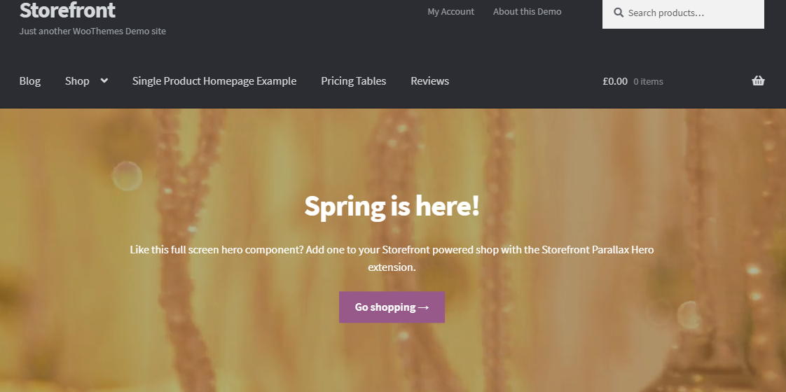 Tema WooCommerce della vetrina