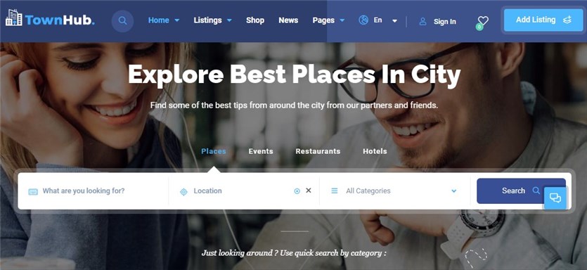 TownHub wordpress dizini için en iyi temalar
