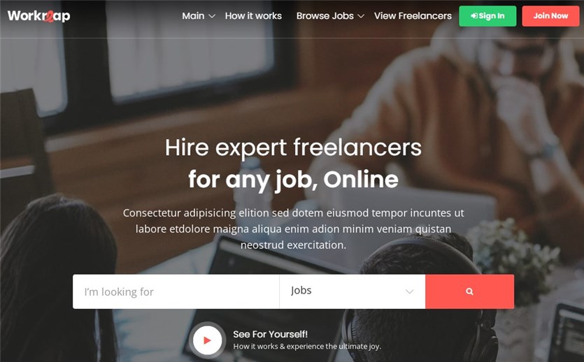 En iyi temalar dizini wordpress Workreap