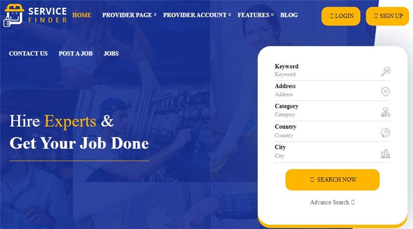 Wordpress dizini için Servis Bulucu en iyi temalar