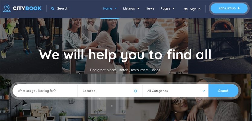 wordpress için şehir kitabı teması.