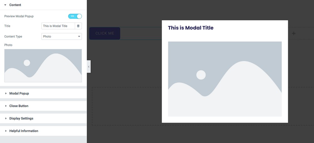 การตั้งค่า Modal Popup