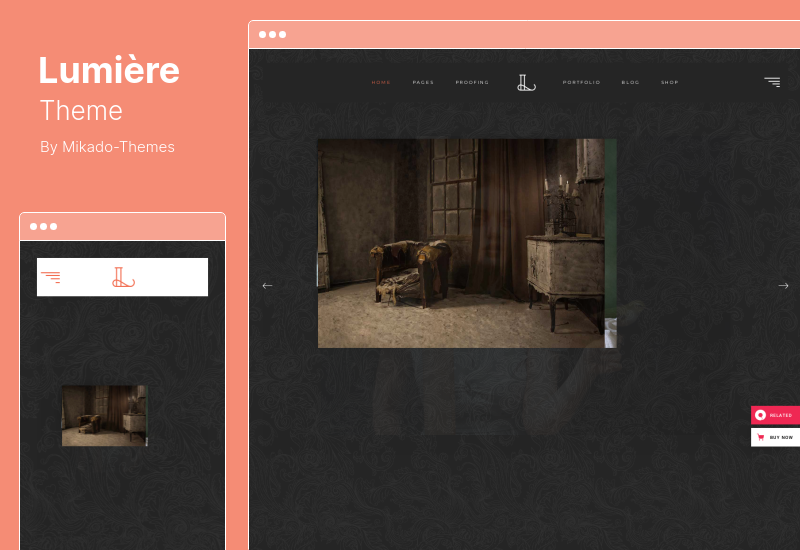ธีม Lumiere - ผลงานภาพถ่าย WordPress Theme