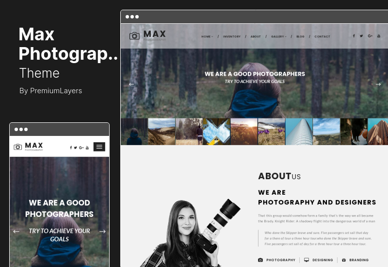 Max Photograpy Theme - ธีม WordPress สำหรับช่างภาพ