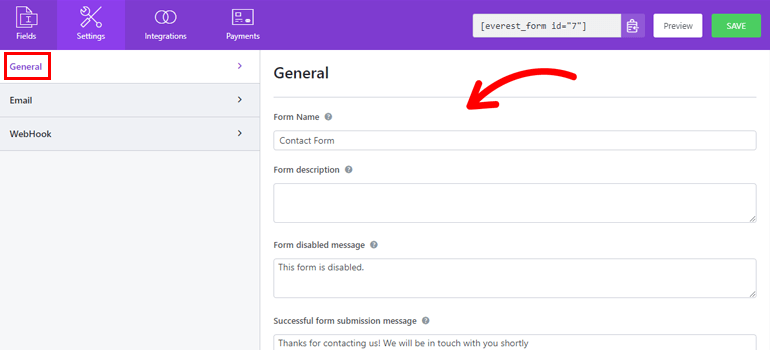 การตั้งค่าทั่วไป WordPress Forms Conditional Redirection