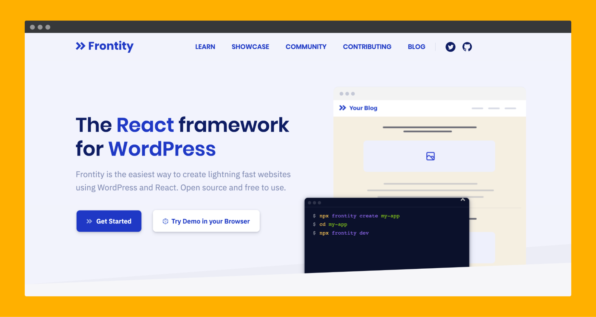 Frontity Headless WordPress เว็บไซต์