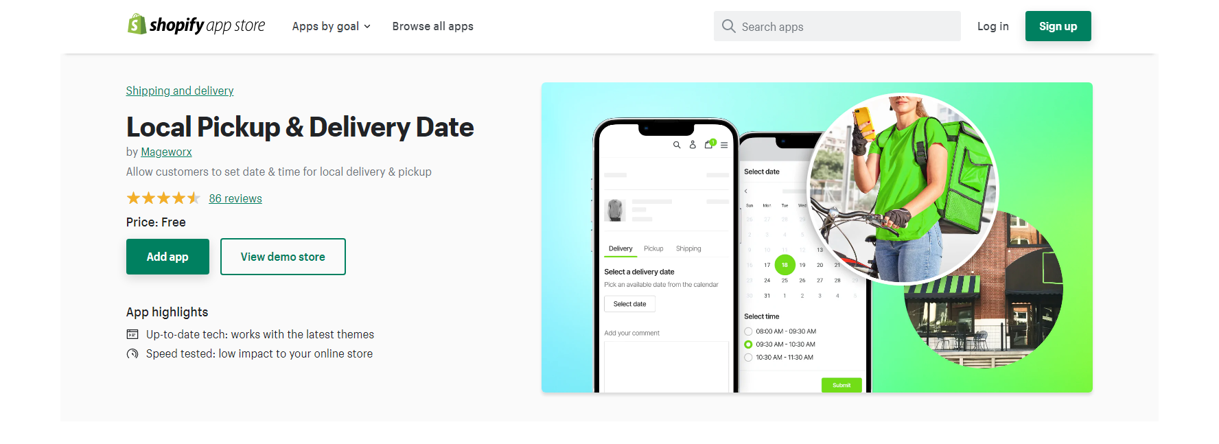 현지 픽업 - Shopify 배달 날짜 앱