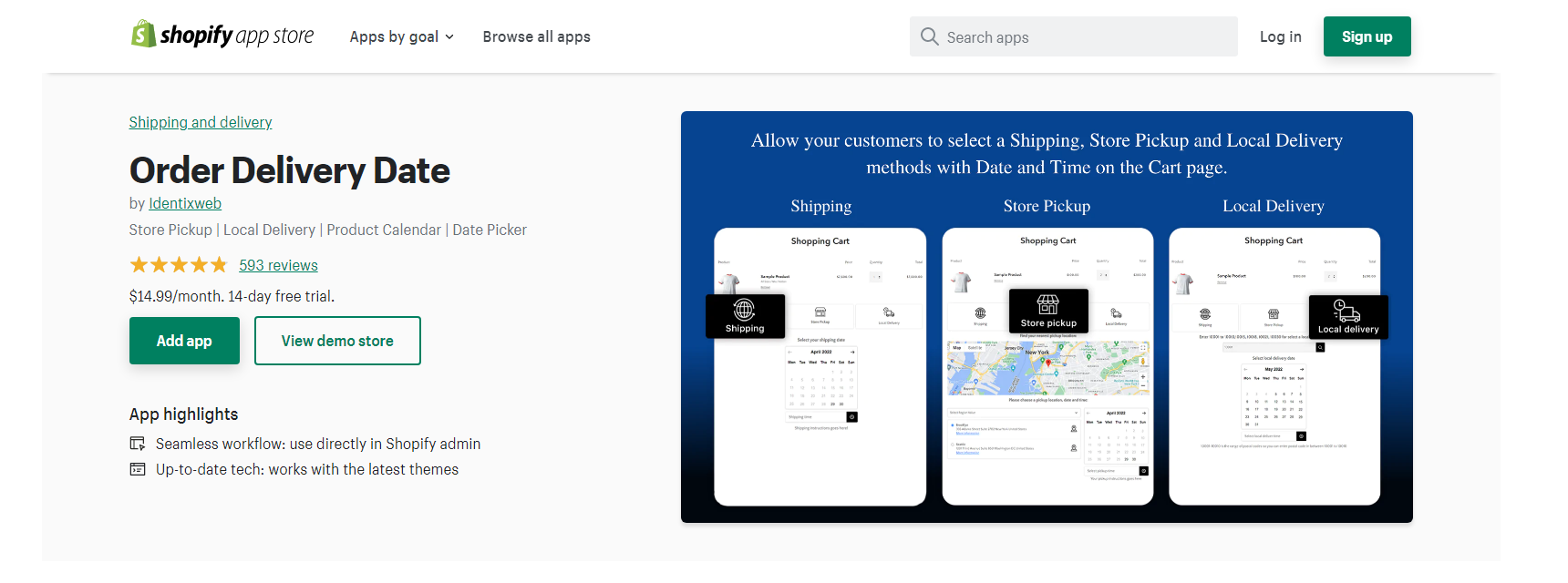 주문 배달 날짜 - Shopify 배달 날짜 앱