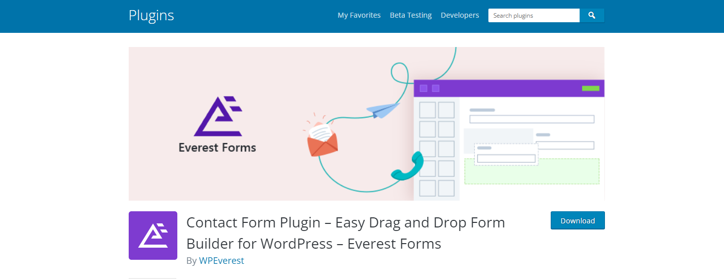 Everest Forms - ملحقات WordPress Form Builder