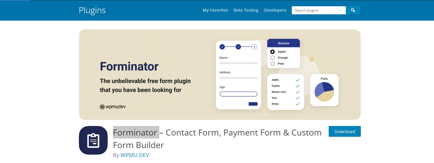 Forminator - ملحقات منشئ نماذج ووردبريس